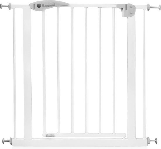 Baninni Klemhekje Vicino Wit - 75-85 cm - Traphek - Spijlenhek - Metaal