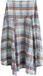 Next - Dames - Asymmetrische godet maxirok - Blauw/Bruin Check