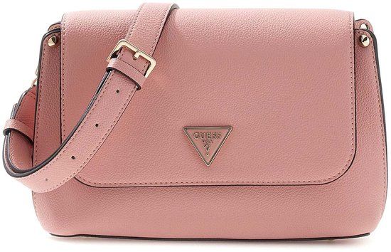 GUESS Meridian II Flap Crossbody Bag Coral Pink