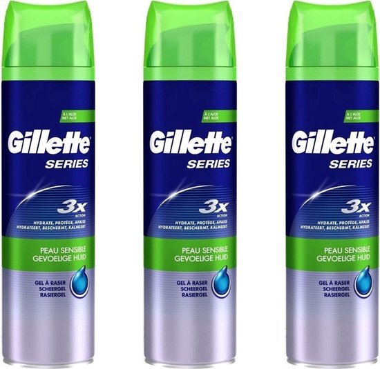 Gillette - Scheergel - Gevoelige Huid - 200 ml - 6 stuks