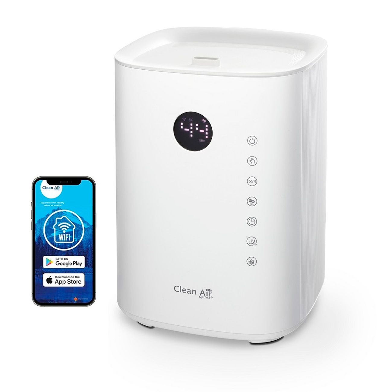 Clean Air Optima CLEANAIR Luchtbevochtiger met ionisator CA-604W Geschikt voor ruimtes tot: 55m² / 140m²