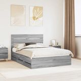 vidaXL Bedframe Grijs Sonoma 150 x 200 cm