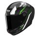 Nolan X-804 RS Ultra Carbon Piega 371, casque intégral, couleur: Carbone/Noir/Vert/Blanc, taille: L