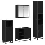 vidaXL Badkamermeubel Set Zwart Eiken 65 x 33 x 60 cm