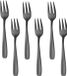 Unyqoos® Set de 6 fourchettes à dessert acier inoxydable noir