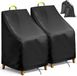 Famanu - Housse de chaise de jardin - Noir