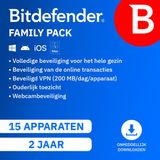 Bitdefender Family Pack - 24 maanden/15 apparaten - Nederlands - Download