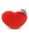 NICI Love Olifant kussen in hartvorm 42x27 cm met rode olifant knuffeldier