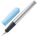LAMY nexx azure - Vulpen met anti-slip greep & gepolijst stalen penpunt in maat A - driehoekig aluminium houder - inclusief LAMY T 10 blauw vulling - Rechtshandig