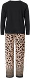 Goldenbay Pyjama Bergenia Vrouwen zwart Panterprint Lange mouw