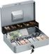 Relaxdays Geldkistje met slot - 8,5 x 30,5 x 24,5 cm - Zilver