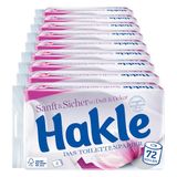 Hakle Toiletpapier, zacht en veilig, 4-laags, 1 x voorraadverpakking met 72 rollen (9 x 8 rollen)