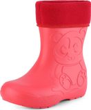 Ladeheid Bottes de pluie enfant - Bottes en caoutchouc thermo ultra légères - EVA - LA-CA-PandaWinter - Corail - 28/29