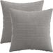 vidaXL - Kussensloop - 2 stuks - HEERLEN - Lichtgrijs - 40 x 40 cm - corduroy