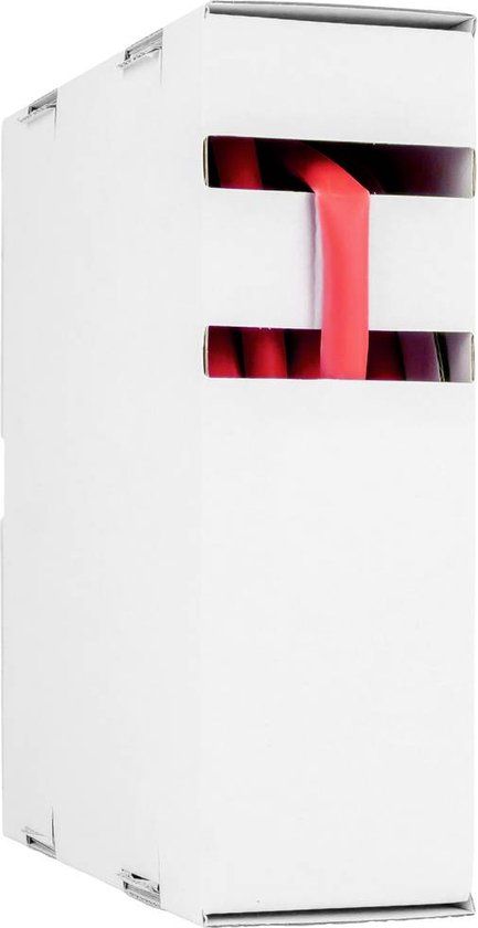 Hongshang Krimpkous zonder lijm Rood 1.60 mm 0.80 mm Krimpverhouding:2:1 15 m