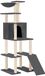 vidaXL Kattenmeubel met sisal krabpalen 166 cm donkergrijs
