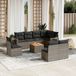 Maison Exclusive - Ensemble de jardin, 9 pièces, avec coussins, gris, en polyrotin