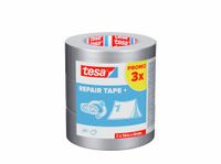 tesa Repair Tape+ Reparatietape - Set van 3 - Grijs - 50 m x 48 mm