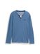 TOM TAILOR Shirt smoky blue / zwart / wit