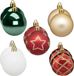Merkloos / Sans marque Jja Showroom And Head Office 30x stuks kerstballen mix wit/rood/groen/champagne glans/mat/glitter kunststof diameter 5 cm