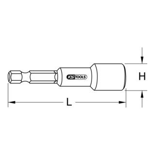 KS Tools 1/4" CLASSIC indraaigereedschap - magnetisch - 6mm - 1 stuk