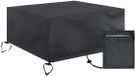 Famanu Vierkante vuurkorfhoes - Zwart - Polyester - 80 x 80 x 32 cm