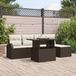 Maison Exclusive - Set de six coussins de banc de jardin, marron, en polyrotin