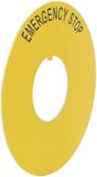 BACO BALWE16300 Opdrukmotief (Ø) 60 mm EMERGENCY STOP Geel 1 stuk(s)