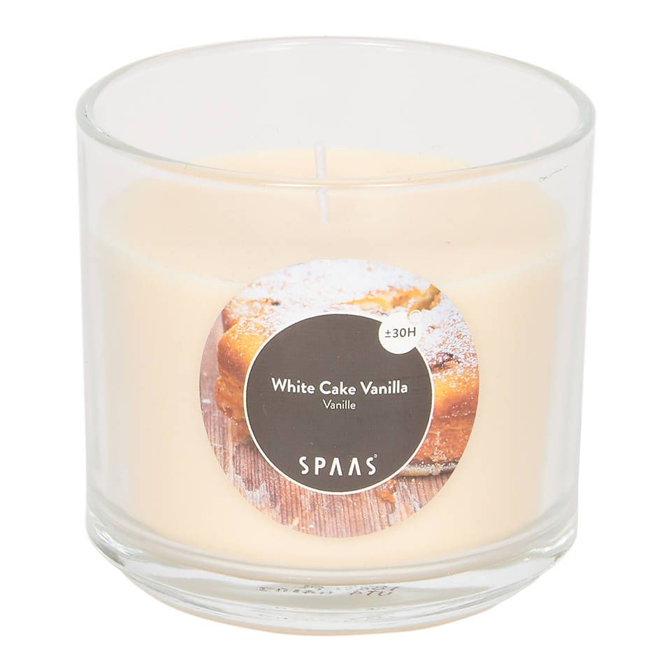 Spaas Geurkaars vanille - Wit - 8,5cm
