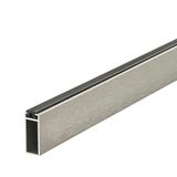 SOTECH design garderobestang NANO mat geborsteld (1000 mm, 32,4 x 12,2 mm, aluminium, look roestvrij staal) Garderobestang met rubberen pad
