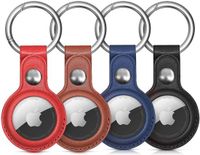 Hurtel Apple AirTag Serie - Housse de protection en cuir PU - 4 couleurs - Fixation métallique