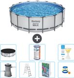Bestway Rond Steel Pro MAX Zwembad - 457 x 122 cm - Grijs