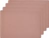 Zeller Placemats lederlook - 8 stuks - 45 x 30 cm - zalmroze