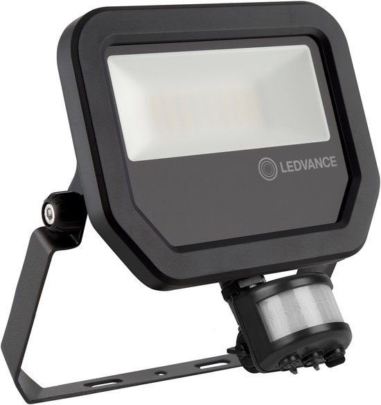 Ledvance LED Breedstraler Sensor IP65 - GEN 3 Zwart - 20W 2400Lm - 4000k 840 Koel Wit