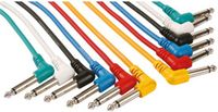 Velleman Câble patch professionnel - 6,35 mm mono 90° vers 6,35 mm mono 90° 6 couleurs - 1 m