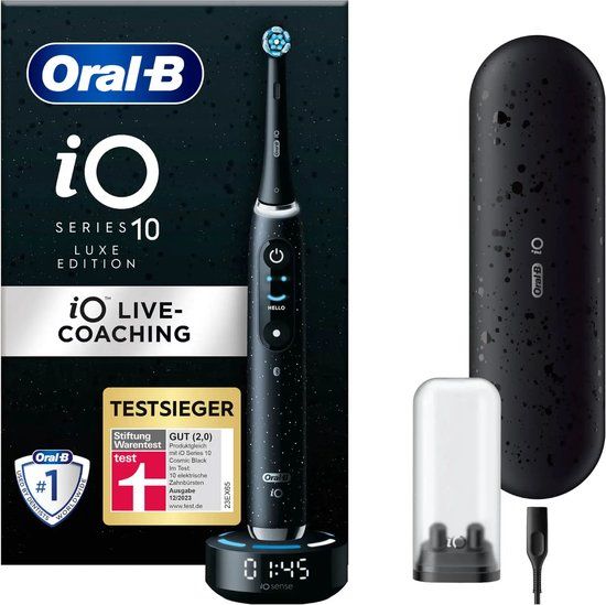 Oral-B iO10 Volwassene Roterende tandenborstel Zwart