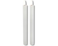 Countryfield Bougies LED avec flamme mouvante 2x - Blanc - Télécommande - Bougie de dîner rustique cire 23 cm