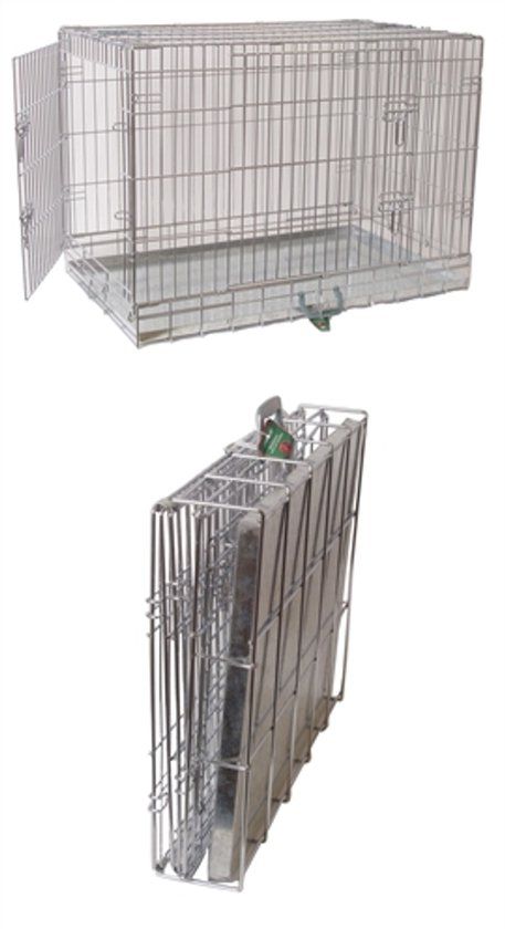 Gebr de boon MERKLOOS Benche draadkooi 2 deurs verzinkt nr2 76x48x58cm