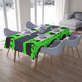 Bonamaison Tafelkleed, Anti-Mold, Sneldrogend, Waterdicht, 100% Polyester Tafellaken, Neon groene rook, 140 x 200 Cm