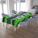 Bonamaison Tafelkleed, Anti-Mold, Sneldrogend, Waterdicht, 100% Polyester Tafellaken, Neon groene rook, 140 x 200 Cm