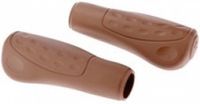 Westphal Fietshandvatten - Softgrip - TPE - 122 mm - Bruin - Set van 2