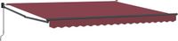 vidaXL Parasol Manuell Bordeauxrood Polyester 400x300 cm