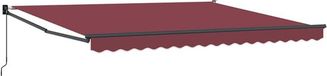 vidaXL Parasol Manuell Bordeauxrood Polyester 400x300 cm