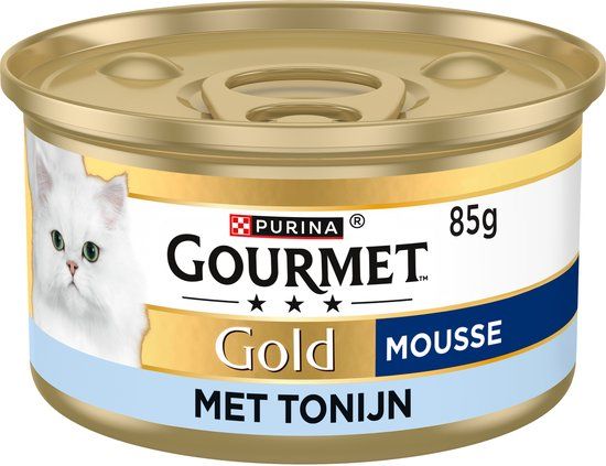 Gourmet Gold Mousse Tonijn kattenvoer 1 tray 24 blikken