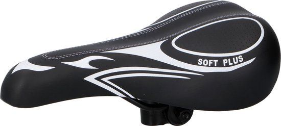 Dunlop Mountainbike Zadel - Zwart/Wit - 27x16.5x9.6 CM - Unisex