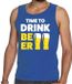 Bellatio Decorations Shoppartners Bv Time to drink Beer tanktop blauw heren S