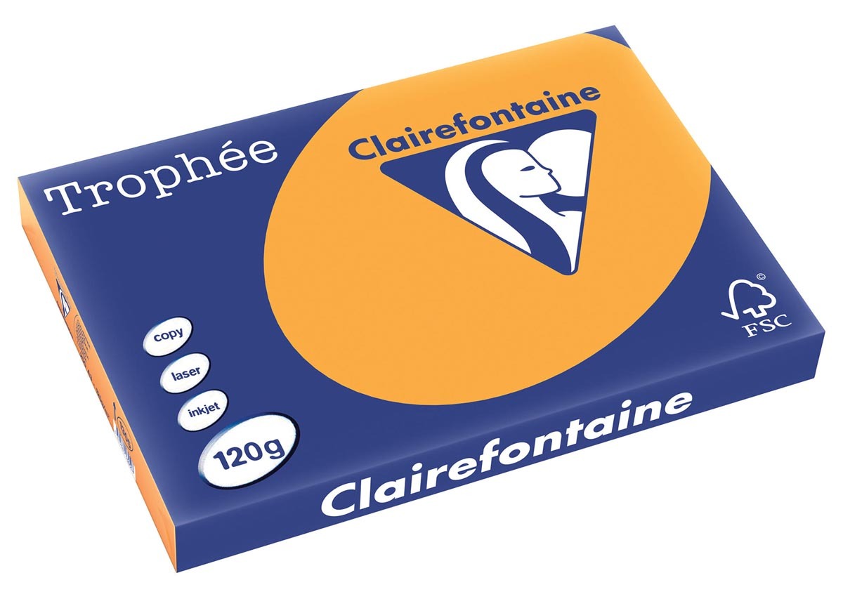 Clairefontaine Trophée Pastel A3 oranje 120 g 250 vel