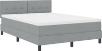 vidaXL Boxspringbed met kussen Lichtgrijs 160 x 200 cm Stof