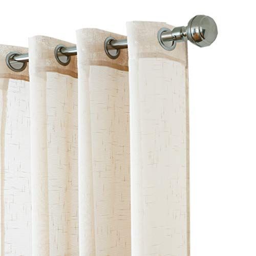 Elrene Home Fashions Carmen Sheer Door Panel, 114" x 95", Ivory