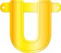 Folat Slingerletter U 12,5 X 11 Cm Karton Geel